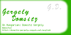 gergely domsitz business card